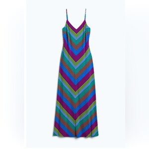 Lauren Ralph Lauren Fun Maxi Rainbow Striped Dress size 4